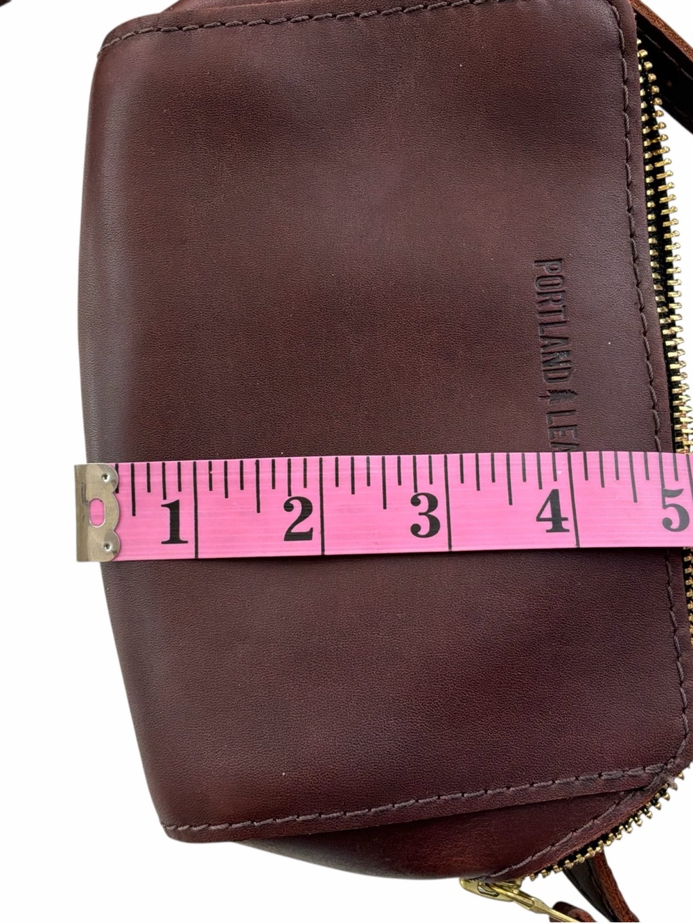 Portland Leather Brown Leather Waist Belt Bag - Picture 2 of 5